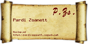 Pardi Zsanett névjegykártya