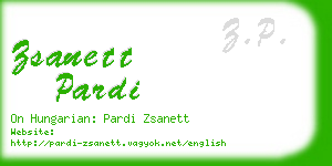 zsanett pardi business card